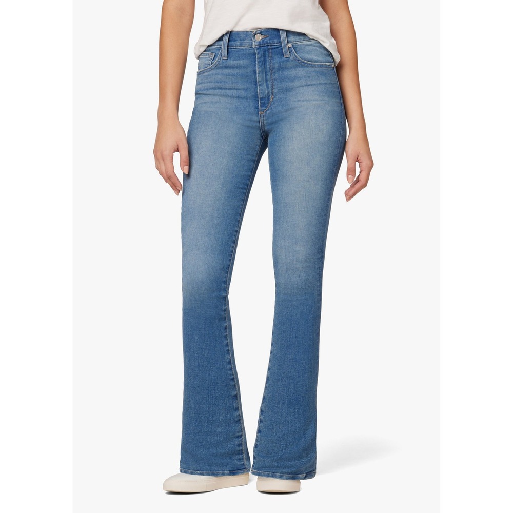Joes Jeans High Rise Flare Rio Medium Wash Denim Blue Stretch Pants NWT